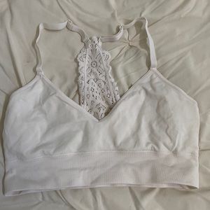 white sports bra